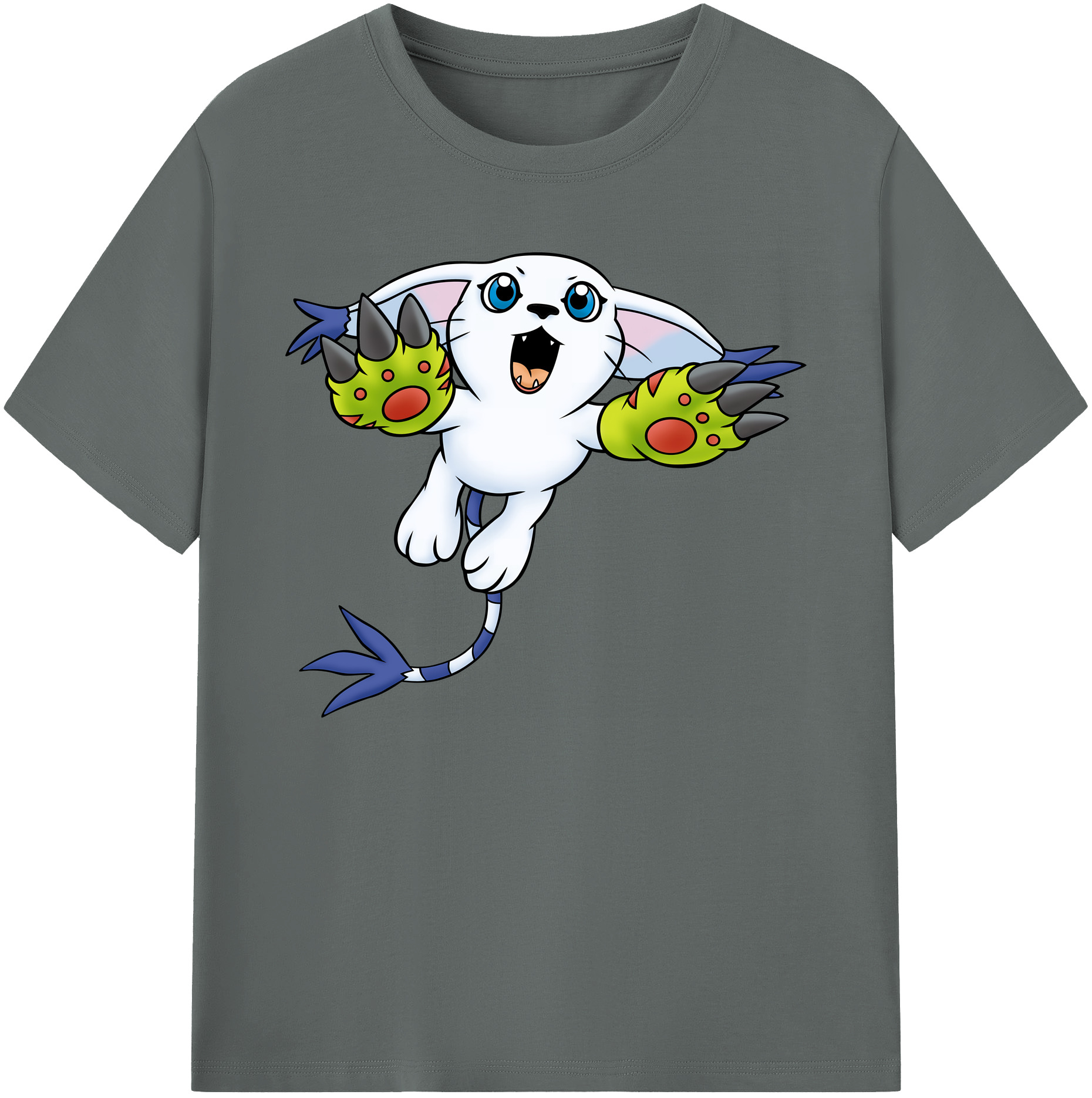 （画像用） Digimon デジタルモンスター/デジモン 綿100％ メンズ半袖Tシャツ｜肌触りやわらか＆通気性